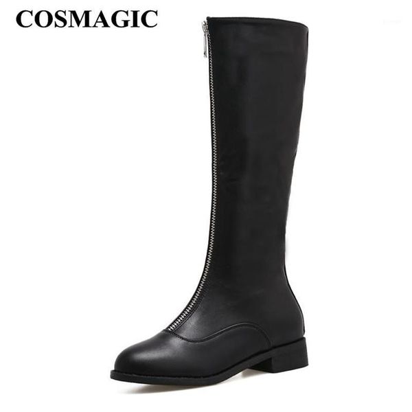 boots cosmagic 2021 arrival women knee high fashion knight black pu leather round toe med heel zipper long1
boots cosmagic 2021 arrival women knee high fashion knight black pu leather round toe med heel zipper long1