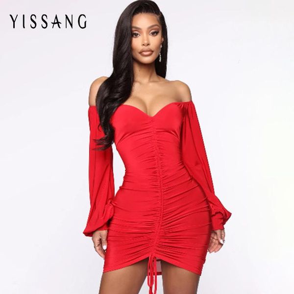 yissang off shoulder drawstring autumn bandage christmas dress women long puff sleeve ruched bodycon backless party dresses, Black;gray
yissang off shoulder drawstring autumn bandage christmas dress women long puff sleeve ruched bodycon backless party dresses, Black;gray
