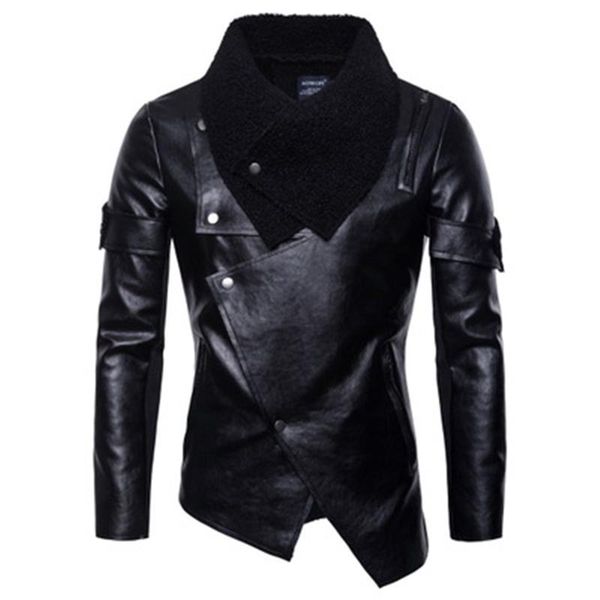 man pu punk leather jackets clothing fashion trend long sleeve cardigan slim motorcycle faux leather coats male spring new casual outerwear, Black
man pu punk leather jackets clothing fashion trend long sleeve cardigan slim motorcycle faux leather coats male spring new casual outerwear, Black