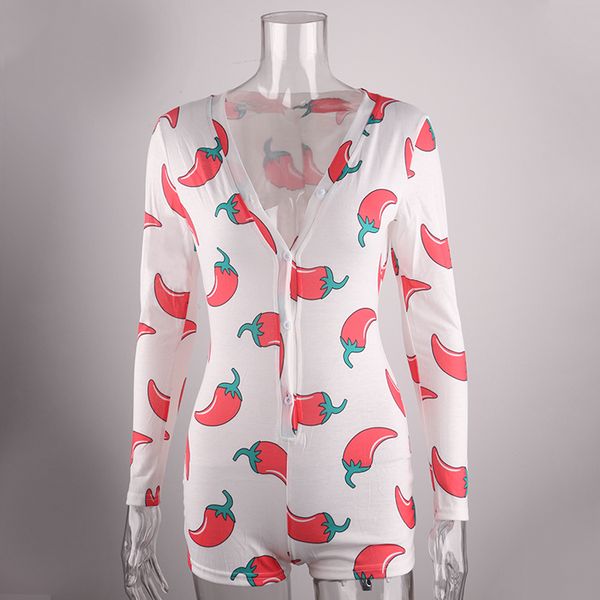 bodysuit womens long sleeve deep v-neck red chili print bodycon sleepwear jumpsuit button romper leotard bodysuit t200704, Black;white
bodysuit womens long sleeve deep v-neck red chili print bodycon sleepwear jumpsuit button romper leotard bodysuit t200704, Black;white