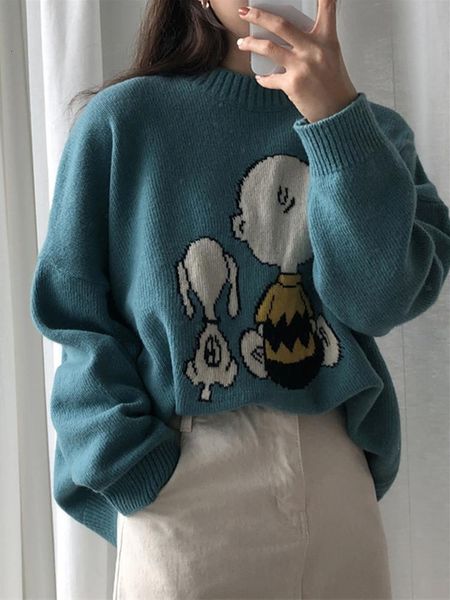 woman viscose sweater 2021 spring winter women clothes new cute cartoon pattern loose long sleeve pullover sweater womens 926a, White;black
woman viscose sweater 2021 spring winter women clothes new cute cartoon pattern loose long sleeve pullover sweater womens 926a, White;black