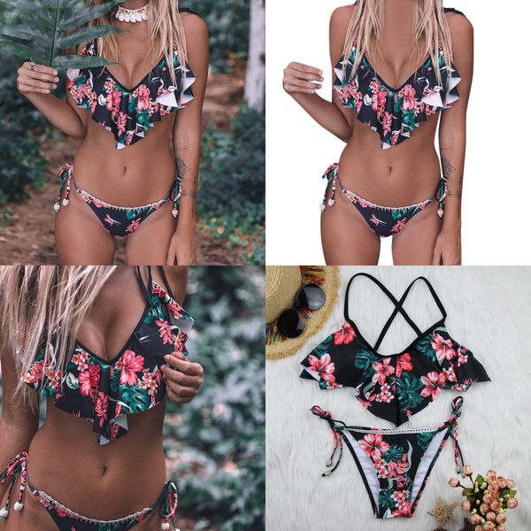 #z45 bandage women bikini set push up swimsuit brazilian bikini ruffles print swimwear women beachwear maillot de bain femme q0115, White;black
#z45 bandage women bikini set push up swimsuit brazilian bikini ruffles print swimwear women beachwear maillot de bain femme q0115, White;black