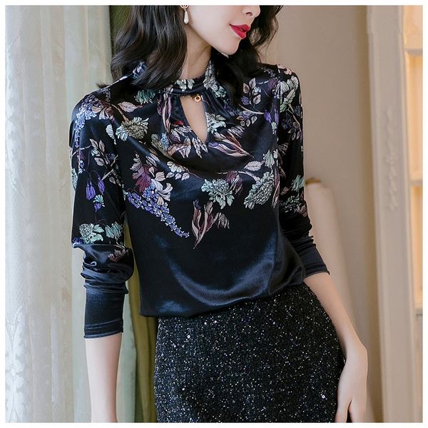 black velvet women's autumn 2020 new coatfashion printed hollow collar with long sleeve bottoming fashion khzwr, White
black velvet women's autumn 2020 new coatfashion printed hollow collar with long sleeve bottoming fashion khzwr, White
