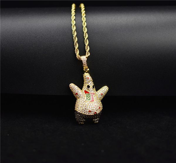 ice out cubic aaa+ zircon cartoon pendant necklace men with rope chain hip hop gold color charm gift chain jewelry for men women 0927, Silver
ice out cubic aaa+ zircon cartoon pendant necklace men with rope chain hip hop gold color charm gift chain jewelry for men women 0927, Silver