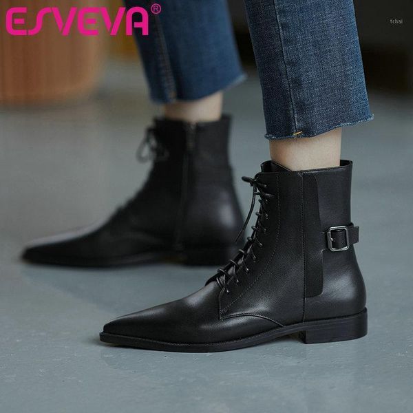 boots esveva 2021 western style leather+pu zipper ankle women winter shoes low heel black lace up size 34-391
boots esveva 2021 western style leather+pu zipper ankle women winter shoes low heel black lace up size 34-391