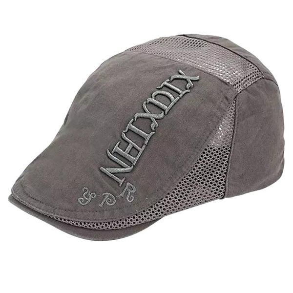 men adjustable embroidery dome casual gift letter pattern beret visor sweat absorbent mesh hats fashion wear resistance outdoor, Blue;gray
men adjustable embroidery dome casual gift letter pattern beret visor sweat absorbent mesh hats fashion wear resistance outdoor, Blue;gray