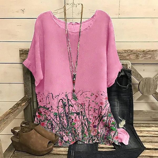 women's plus size blouse shirt floral scenery print round neck short sleeve basic vintage casual spring summer loose blouse j4ce#, Black
women's plus size blouse shirt floral scenery print round neck short sleeve basic vintage casual spring summer loose blouse j4ce#, Black