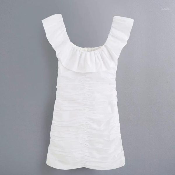 new 2020 women fashion ruffles off shoulder pleated white slim dress female back zipper vestido chic summer party dresses ds38971, Black;gray
new 2020 women fashion ruffles off shoulder pleated white slim dress female back zipper vestido chic summer party dresses ds38971, Black;gray