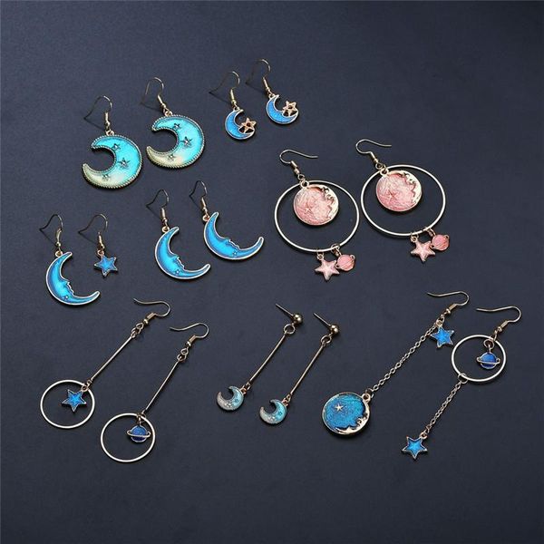 dangle & chandelier latepi korean lovely blue star moon drop earrings for women asymmetric rocket aircraft planet girl female gift, Silver
dangle & chandelier latepi korean lovely blue star moon drop earrings for women asymmetric rocket aircraft planet girl female gift, Silver