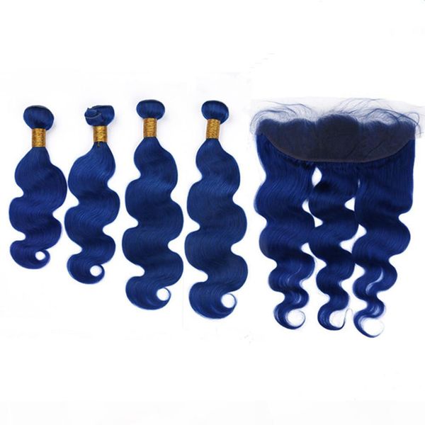 dark blue wavy indian virgin human hair 4bundles with frontal blue color body wave lace frontal closure 13x4 ear to ear with weaves, Black;brown
dark blue wavy indian virgin human hair 4bundles with frontal blue color body wave lace frontal closure 13x4 ear to ear with weaves, Black;brown