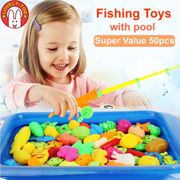 50pcs magnetic fishing toy magnets games with rod set net miraculou fish kits outdoor educational sports toy for babies 1018
50pcs magnetic fishing toy magnets games with rod set net miraculou fish kits outdoor educational sports toy for babies 1018