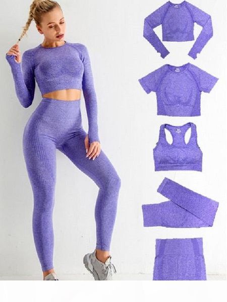 autunm winter gymshark 5pcs womens vital seamless yoga set workout sports wear gym clothing short long sleeve crop high waist leggings, Gray
autunm winter gymshark 5pcs womens vital seamless yoga set workout sports wear gym clothing short long sleeve crop high waist leggings, Gray