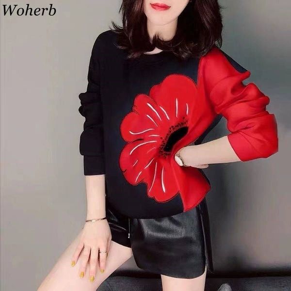woherb korean fashion new hoodies women o neck long sleeve contrast color sweatshirt casual loose ladies pullovers 90776 201203, Black
woherb korean fashion new hoodies women o neck long sleeve contrast color sweatshirt casual loose ladies pullovers 90776 201203, Black