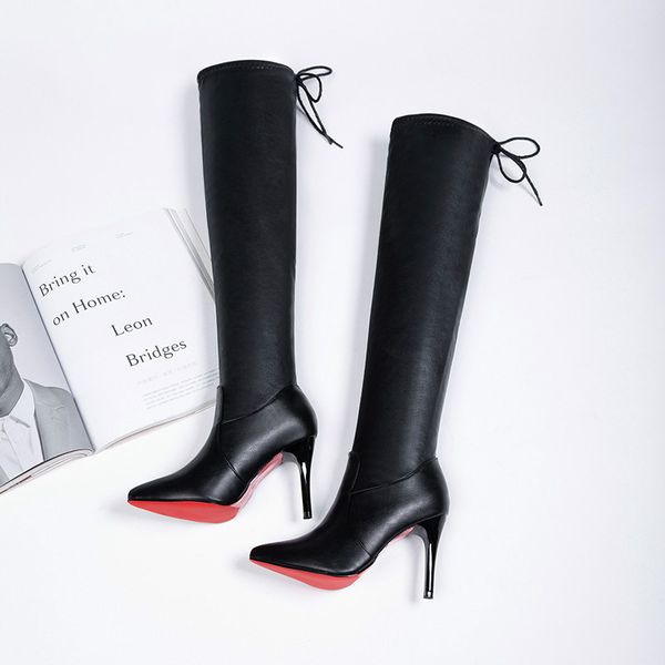 2022 women shoes boots high heels red bottom over the knee boots leather fashion beauty ladies long boots size 35-39, Black
2022 women shoes boots high heels red bottom over the knee boots leather fashion beauty ladies long boots size 35-39, Black