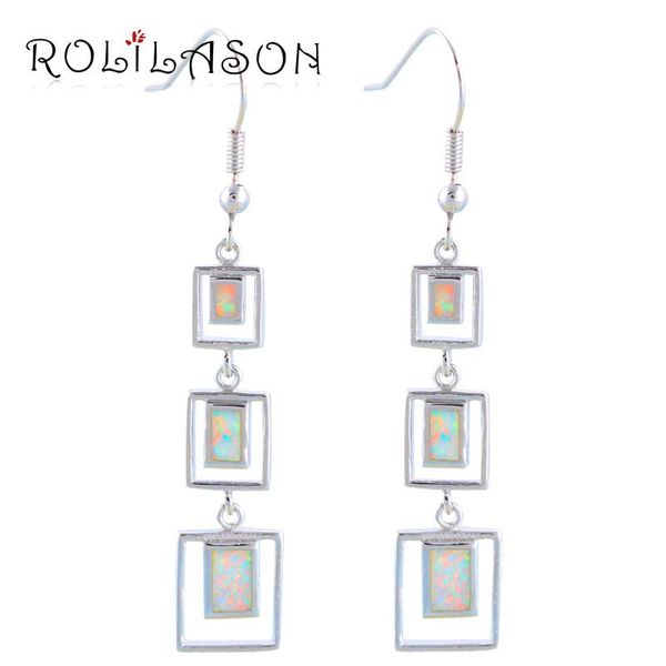 dangle & chandelier rolilason birthday gifts for women white fire opal silver stamped drop earrings fashion jewelry oe362
dangle & chandelier rolilason birthday gifts for women white fire opal silver stamped drop earrings fashion jewelry oe362