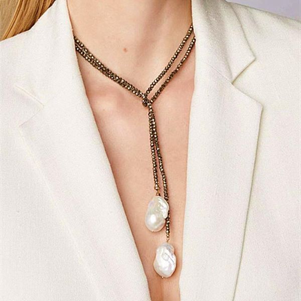 pendant necklaces boho baroque natural freshwater pearl necklace 3mm crystal beaded women 2021 fashion jewelry manufacturer wholesale, Silver
pendant necklaces boho baroque natural freshwater pearl necklace 3mm crystal beaded women 2021 fashion jewelry manufacturer wholesale, Silver