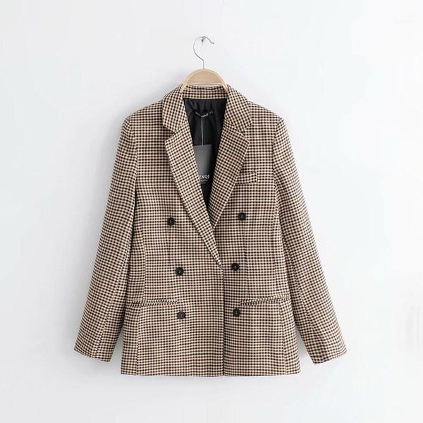 fashion autumn women plaid blazers and jackets work office lady suit slim double breasted business female blazer coat talever1, White;black
fashion autumn women plaid blazers and jackets work office lady suit slim double breasted business female blazer coat talever1, White;black