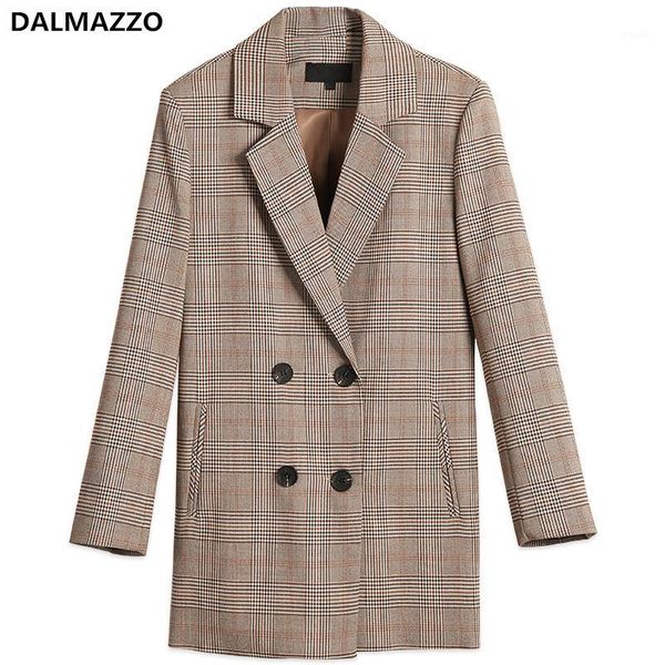 women's trench coats dalmazzo 2021 autumn vintage plaid long blazer women's double breasted sleeve suit jacket coat womans casual, Tan;black
women's trench coats dalmazzo 2021 autumn vintage plaid long blazer women's double breasted sleeve suit jacket coat womans casual, Tan;black