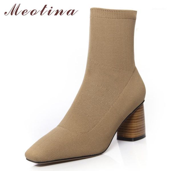 boots meotina women ankle autumn shoes stretch chunky high heels sock fashion square toe short ladies big size 34-421, Black
boots meotina women ankle autumn shoes stretch chunky high heels sock fashion square toe short ladies big size 34-421, Black