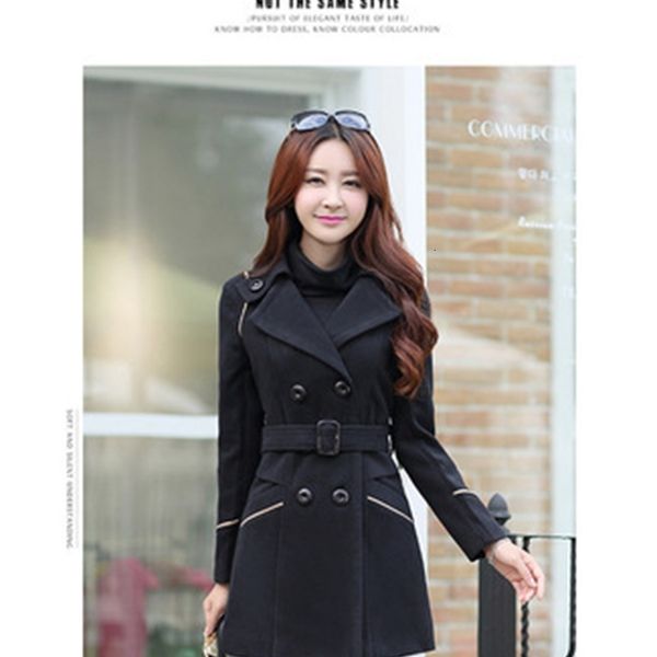 2021 new women's wool coat khaki 3xl plus size new winter thin korean fashions with long sleeve belt coats hj039 6u29, Black
2021 new women's wool coat khaki 3xl plus size new winter thin korean fashions with long sleeve belt coats hj039 6u29, Black
