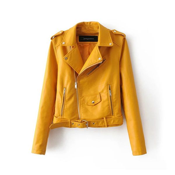 autumn new short soft faux leather jacket women fashion zipper motorcycle pu leather jacket ladies basic street coat, Black;brown
autumn new short soft faux leather jacket women fashion zipper motorcycle pu leather jacket ladies basic street coat, Black;brown