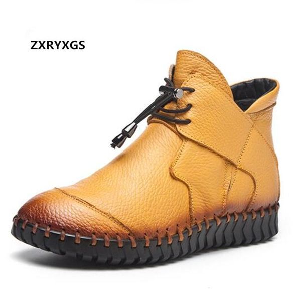 hand-stitched autumn winter genuine leather shoes woman boots ankle boots warm comfort soft non-slip flat plus size 35-43, Black
hand-stitched autumn winter genuine leather shoes woman boots ankle boots warm comfort soft non-slip flat plus size 35-43, Black