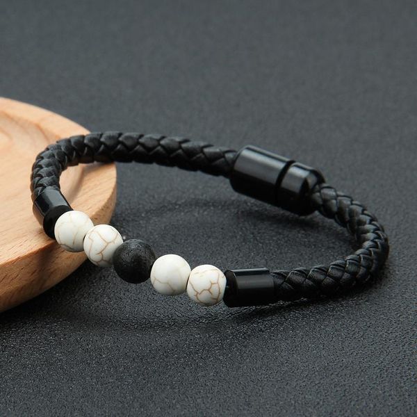 2020 new style magnetic buckle men's leather bracelet natural volcanic stone beaded men's hand jewelry factor qylpur
2020 new style magnetic buckle men's leather bracelet natural volcanic stone beaded men's hand jewelry factor qylpur