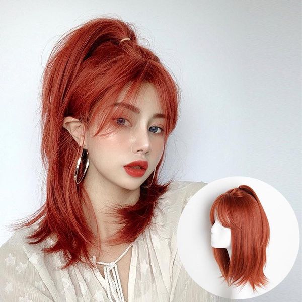european and american red wig women's long hair is handsome and fluffy, shoulder length hair, full head cover, straight hair, women, Black
european and american red wig women's long hair is handsome and fluffy, shoulder length hair, full head cover, straight hair, women, Black