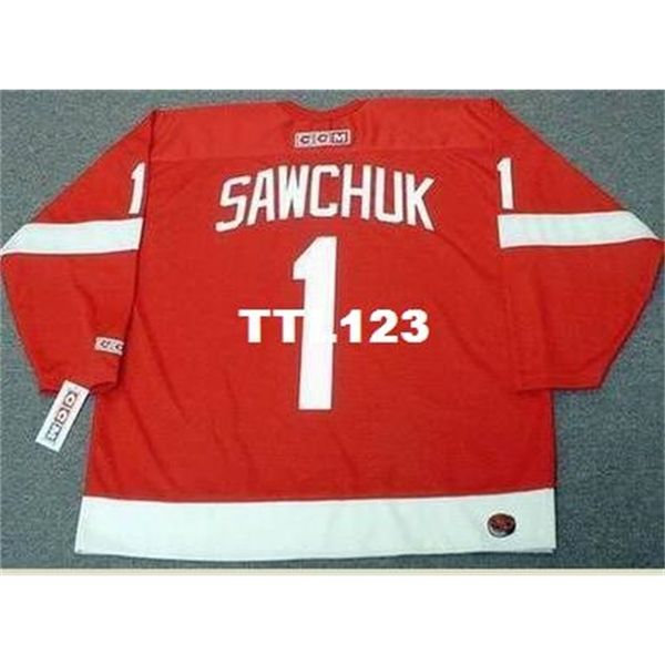 men #1 terry sawchuk detroit red wings ccm home hockey jersey or custom any name or number retro jersey, Black
men #1 terry sawchuk detroit red wings ccm home hockey jersey or custom any name or number retro jersey, Black