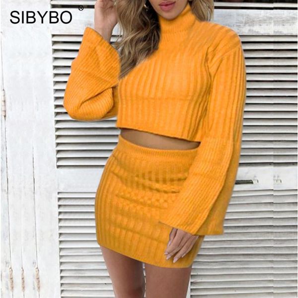 sibybo flare sleeve knitted crop and skirt set autumn turtleneck long sleeve two piece set women casual ladies 20201, Gray
sibybo flare sleeve knitted crop and skirt set autumn turtleneck long sleeve two piece set women casual ladies 20201, Gray