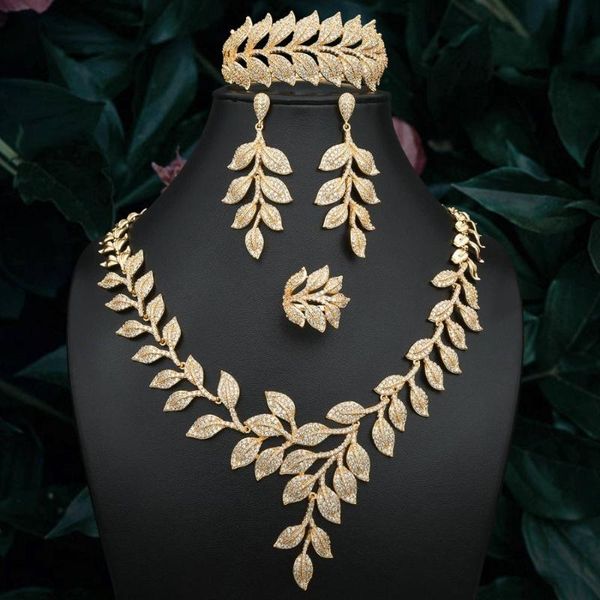 modemangel exquisite leaves cubic zirconia stones gold color women wedding bridal necklace bangle earring ring set, Silver
modemangel exquisite leaves cubic zirconia stones gold color women wedding bridal necklace bangle earring ring set, Silver