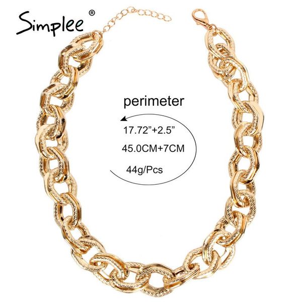 simplee trendy golden chain necklace women fine jewelry statement necklace female choker fashion party club ladies accessories bbyavw, White;black
simplee trendy golden chain necklace women fine jewelry statement necklace female choker fashion party club ladies accessories bbyavw, White;black