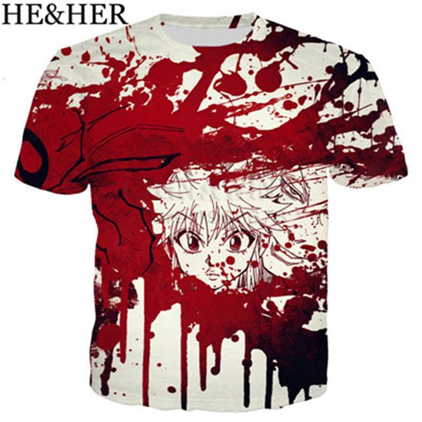 arrival anime hunter x hunter 3d print shirts comics hentai funny men clothing