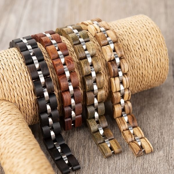 bobo bird new wooden bracelet men women wood ladies colorful pulseras with gift box y200730, Black
bobo bird new wooden bracelet men women wood ladies colorful pulseras with gift box y200730, Black