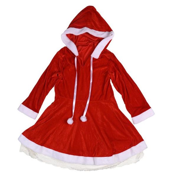 christmas decoration supplies for female hooded skirt suit with soft material exquisite party costumes
christmas decoration supplies for female hooded skirt suit with soft material exquisite party costumes