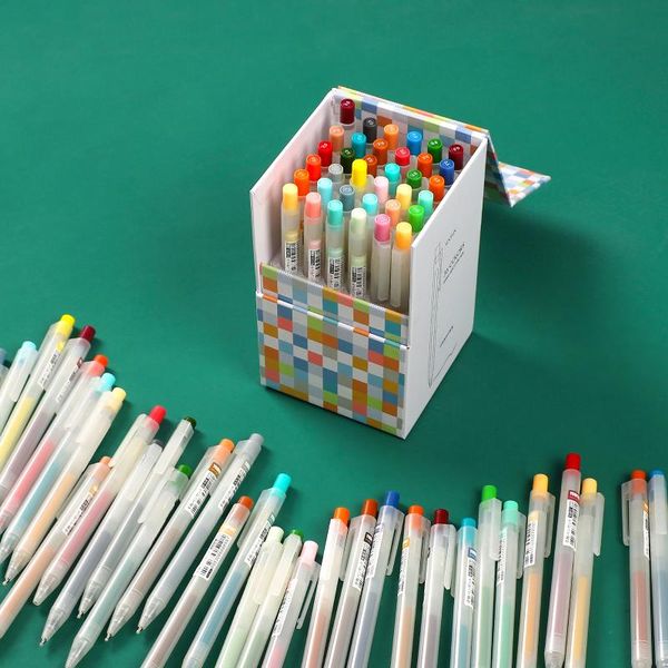 36 colors/set cute fresh large capacity gel pen set simple kawaii colors translucent writing tools pen student school supplies
36 colors/set cute fresh large capacity gel pen set simple kawaii colors translucent writing tools pen student school supplies