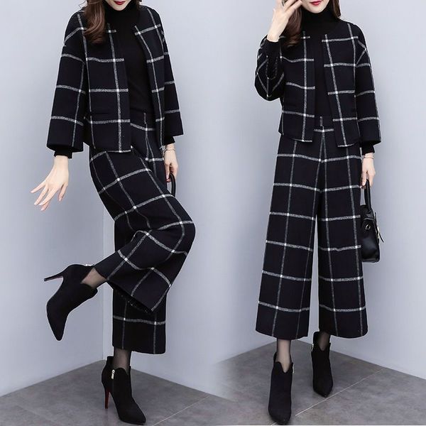 new black 2021 plaid wool two of women's outfits short coat long legged suit stylish sets y479 7rro, Gray
new black 2021 plaid wool two of women's outfits short coat long legged suit stylish sets y479 7rro, Gray