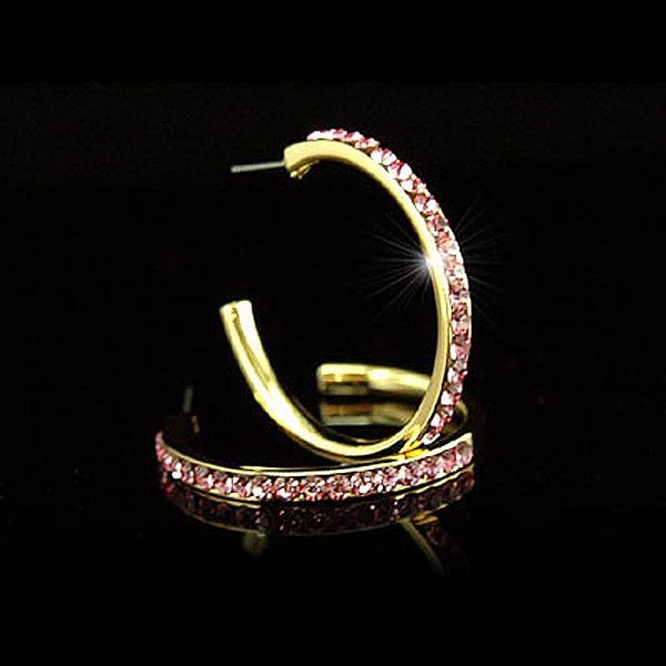 hoop & huggie peacock star clear white, pink quality austrian crystal gold color earrings cse001, Golden;silver
hoop & huggie peacock star clear white, pink quality austrian crystal gold color earrings cse001, Golden;silver