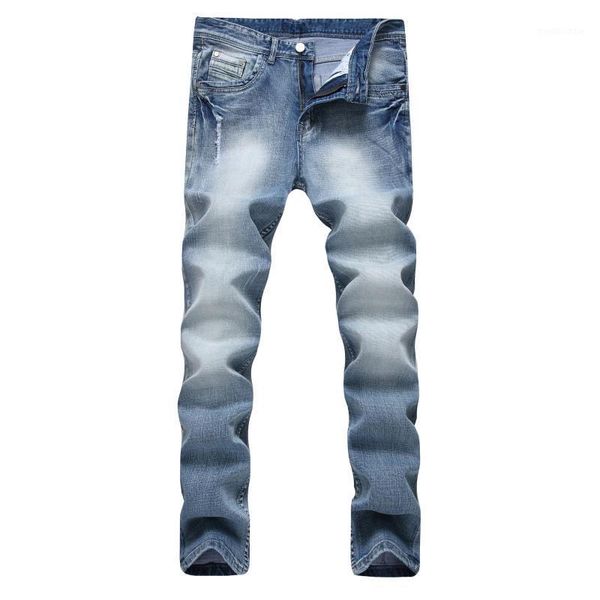 2020 men's hole shallow jeans high elastic cotton denim trousers of cultivate one's morality1, Blue
2020 men's hole shallow jeans high elastic cotton denim trousers of cultivate one's morality1, Blue