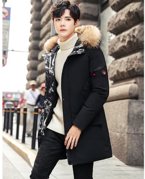 winter long section down padded male 2020 korean fashion big yards thick warm coat tide male coat, Black
winter long section down padded male 2020 korean fashion big yards thick warm coat tide male coat, Black