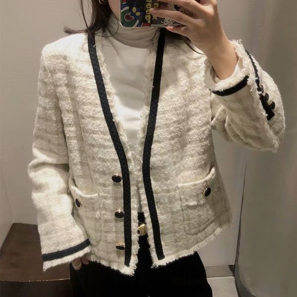 2021 new msd green white korean plaid small fragrance knitted jacket suit collar casual simple women 74me, Black;brown
2021 new msd green white korean plaid small fragrance knitted jacket suit collar casual simple women 74me, Black;brown