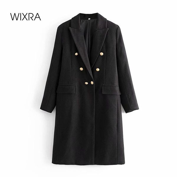 women's wool & blends wixra womens fashion solid buttons overcoat style double breasted turn down collar female long outerwear autumn w, Black
women's wool & blends wixra womens fashion solid buttons overcoat style double breasted turn down collar female long outerwear autumn w, Black