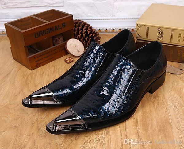 новый 2018 большой размеры 45 46 man кожаная обувь синий остроконечные toe люкс человек платье обувь, свадебная обувь партии бизнес для чело, Black