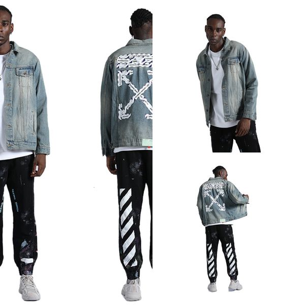 warning official website wash ow off tape arrow jeans white jacket jacket men and women fashion, Black
warning official website wash ow off tape arrow jeans white jacket jacket men and women fashion, Black