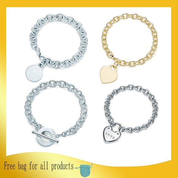 new heart lock & round bracelets for women valentine gift 1:1 s925 sterling silver brand jewelry 1028, Black
new heart lock & round bracelets for women valentine gift 1:1 s925 sterling silver brand jewelry 1028, Black