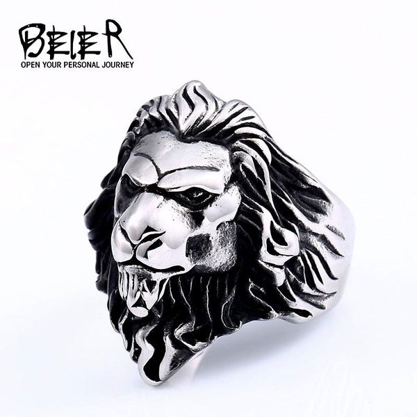 beier punk male female lion heads finger stainles steel animal rings for men and women vintage personality product br8-676, Golden;silver
beier punk male female lion heads finger stainles steel animal rings for men and women vintage personality product br8-676, Golden;silver