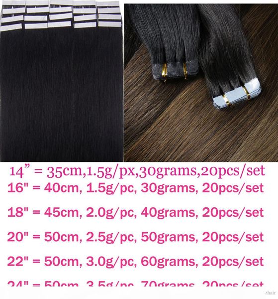 zzhair 14" 16" 18" 20" 22" 24" tape hair 100% brazilian remy human hair extensions 20pcs pack tape in hair ski, Black
zzhair 14" 16" 18" 20" 22" 24" tape hair 100% brazilian remy human hair extensions 20pcs pack tape in hair ski, Black