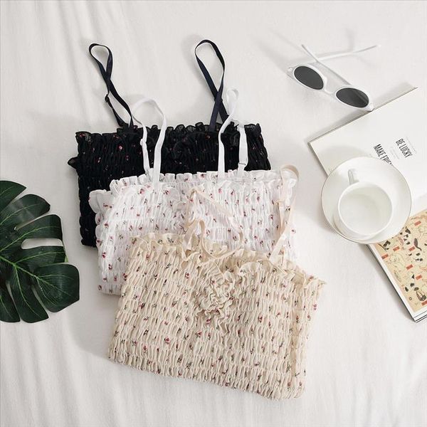 women crop pleated flower printed chiffon for women adjustable straps tank crop 2020 summer, White
women crop pleated flower printed chiffon for women adjustable straps tank crop 2020 summer, White