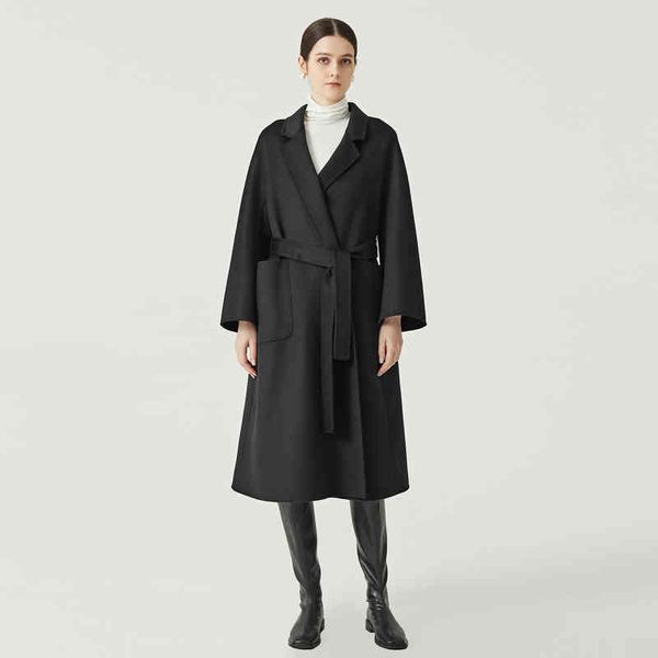 water ripple max 2022 new trendy brand mara women's coat bathrobe crosses belt women double-sided tweed coat us size, Black
water ripple max 2022 new trendy brand mara women's coat bathrobe crosses belt women double-sided tweed coat us size, Black