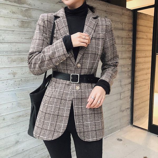 women clothes spring new casual plaid small suit jacket korean the temperament was thin british wind small suit female, White;black
women clothes spring new casual plaid small suit jacket korean the temperament was thin british wind small suit female, White;black